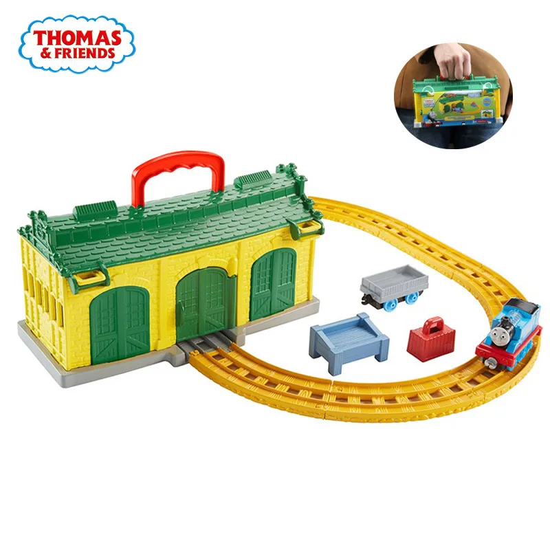 

Original Thomas And Friends Machine Room Garage Suit Alloy Little Train Diecast Orbital Boys Birthday Present Children Toys