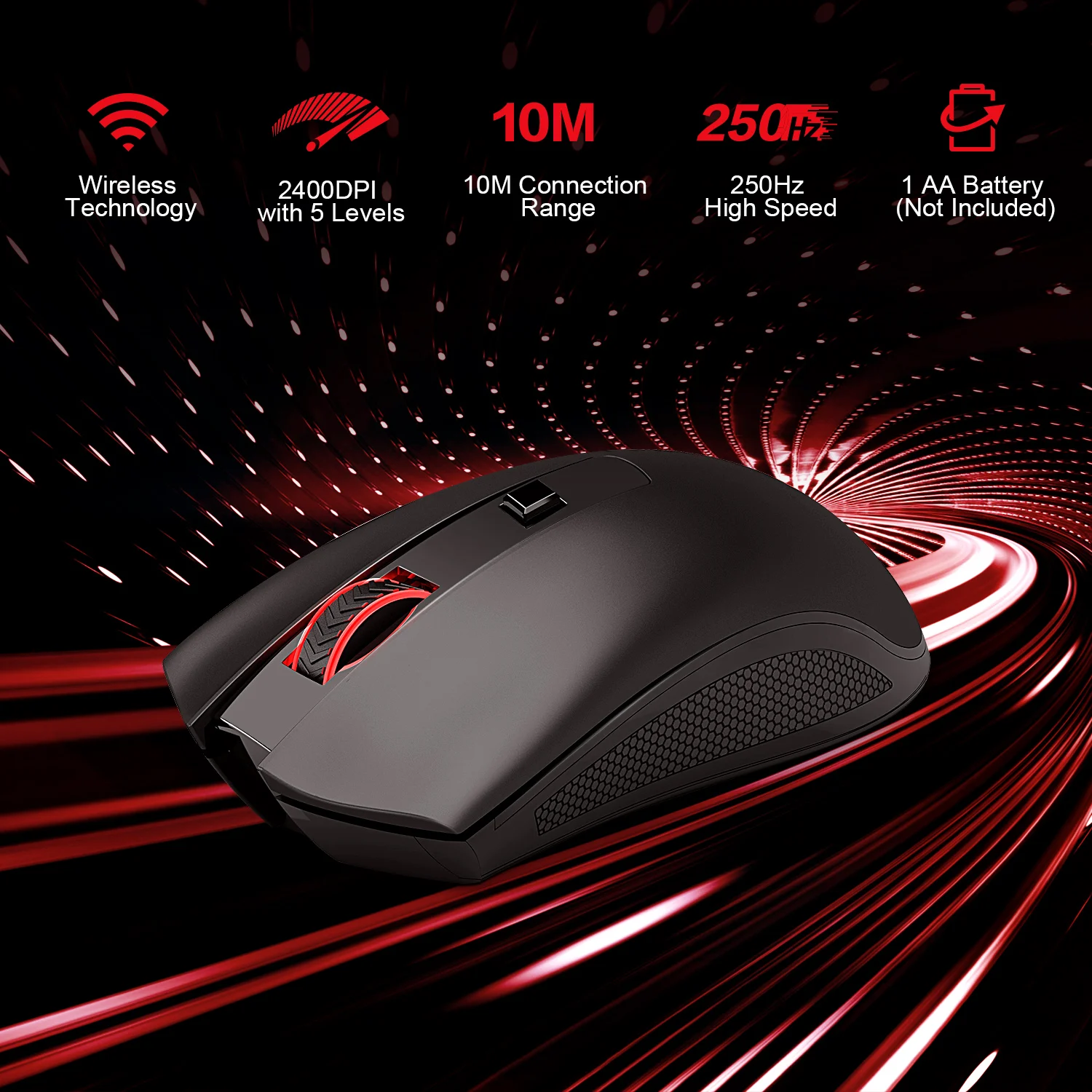 thunderobot ml201 wireless professional mouse gamer 2400dpi 5 buttons 2 4g for gaming 2 4ghz computer laptop pc tablet mouse free global shipping