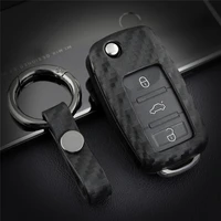 car remote key case cover for skoda octavia fabia karoq kodiaq superb rapid 1 2 3 a5 for seat for vw key ring shell accessories