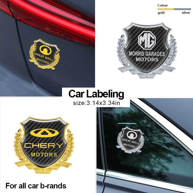 

1pcs Car 3D Wheat Ear Sticker Exterior Details Decal for Great Wall Poer 2021 Voleex C30 Havals H3 H3 G400 850w Car Accessories