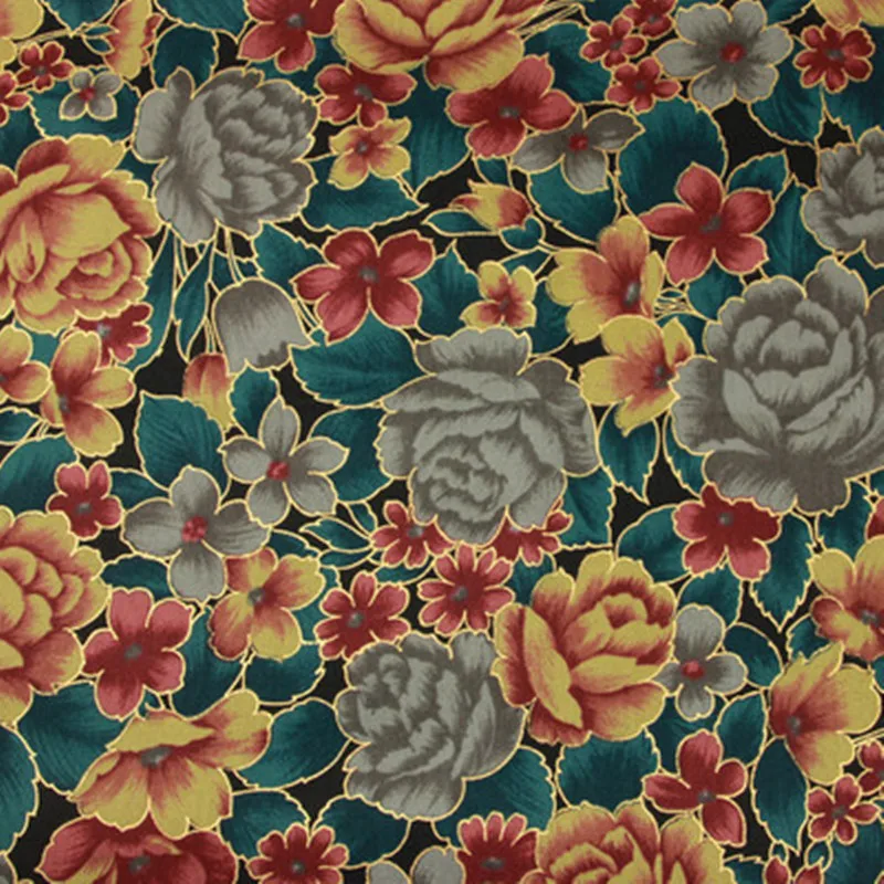 Ткань для одежды 100% хлопок с принтом в виде этнического ветра | Дом и сад