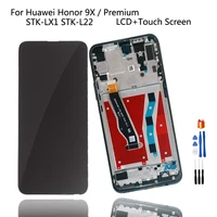 original for huawei honor 9x premium lcd display global edition stk lx1 stk l22 lcd touch screen digitizer assembly with frame
