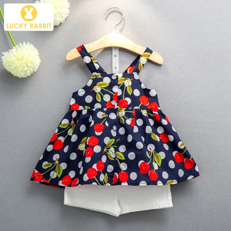 Топы с вишневым принтом красивая детская одежда для девочек жилет комплект из 2