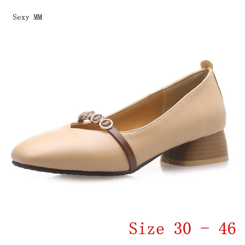 

Med High Heels Women Pumps Med Heel Shoes Stiletto Woman Shoes Kitten Heels Small Plus Size 30 31 32 33 - 40 41 42 43 44 45 46