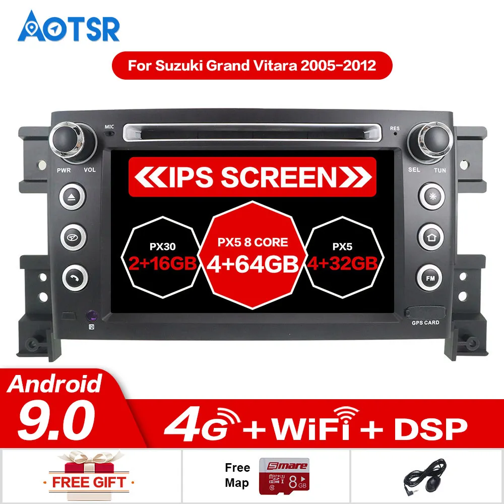 Автомагнитола 2 din Android 9 0 4 + 32 ГБ мультимедийный DVD плеер для Suzuki Grand Vitara 2005 2012