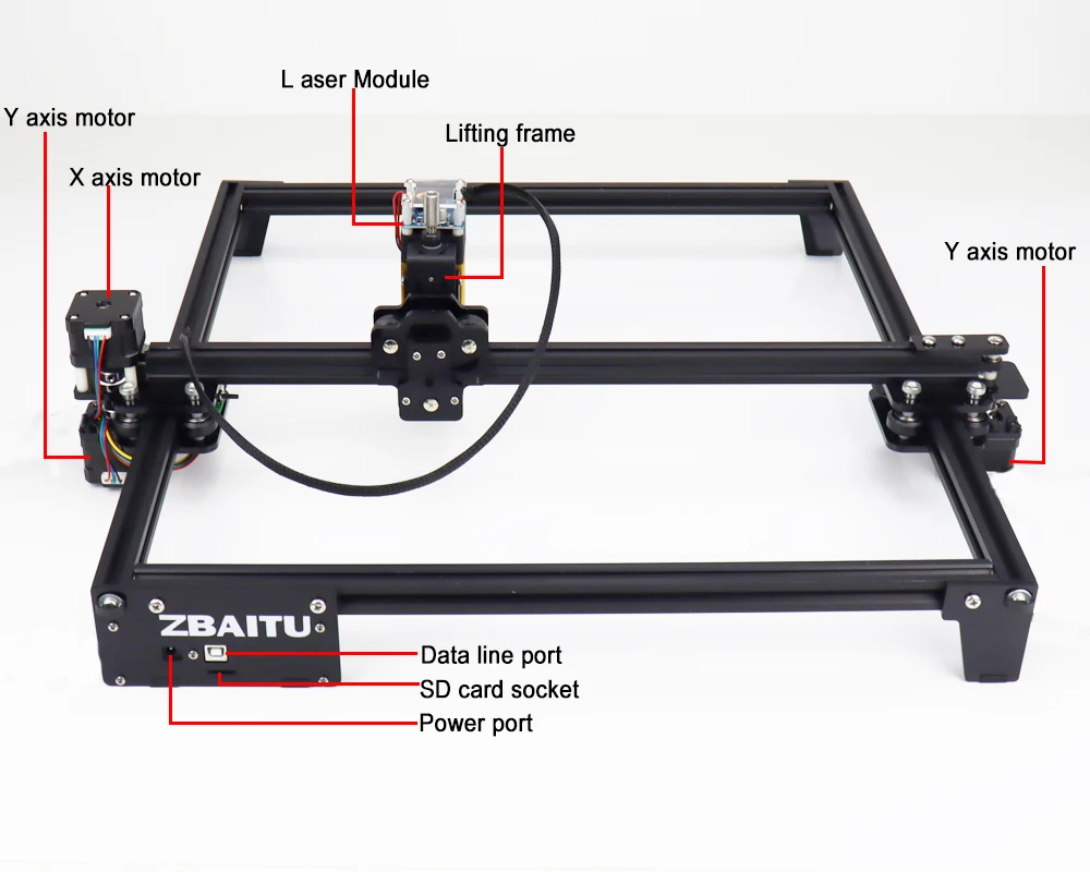 pellet mill for sale Laser Cutting Machine, ZBAITU 80W/40W/30W Diode Engraver Wood Metal Marking Engraving Cutter FAC, 32-Bit, Wifi, 37X37cm, Wood Boring Machinery