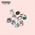 Эпоксидная булавка SONGDA из японского аниме Тоторо, значок ручной работы, фигурки мультяшных животных, акриловые значки на лацкан, броши на рубашку, рюкзак, одежду