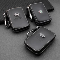 1pc car metal keychain leather key ring 3d logo key case car styling for bmw e38 e39 e46 x3 x5 z3 z4 1357 series auto styling
