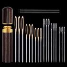 Спицы для рукоделия из кожи, с большим ушком, 21 шт.набор