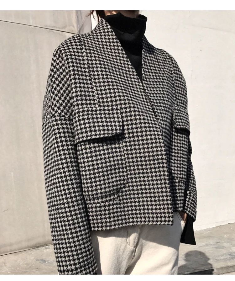 Manteau femme, Женское шерстяное клетчатое пальто с карманами, шерстяное пальто, куртка для женщин, женская утепленная верхняя одежда, куртка, пальто, chaquetas mujer