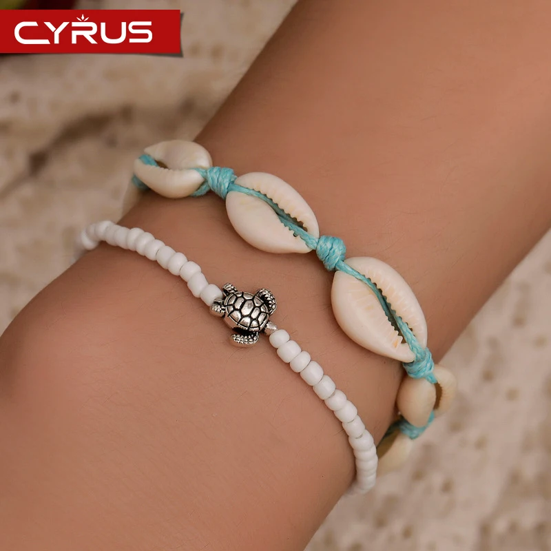 Браслеты в стиле бохо Морская ракушка минимализм искусственная веревка ручной