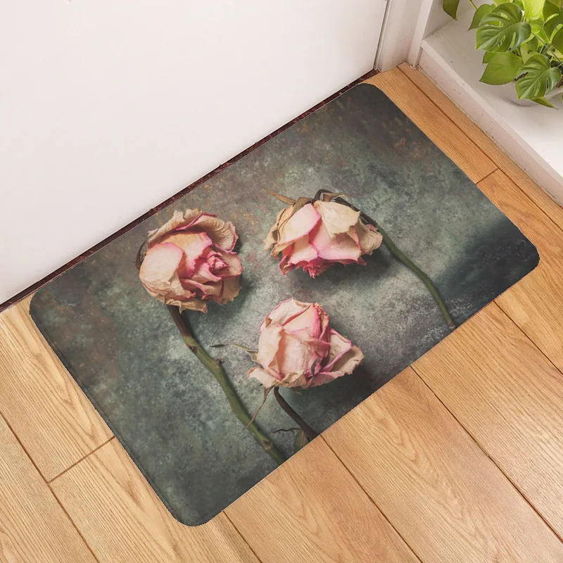 Противоскользящий коврик OIMG для ванной напольный 3D Цветочный поглощающий воду