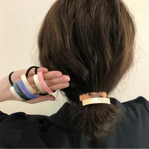 Новая Женская Геометрическая металлическая уксусная кислота акриловая эластичная лента на веревочке простая элегантная повязка на голову аксессуары для волос