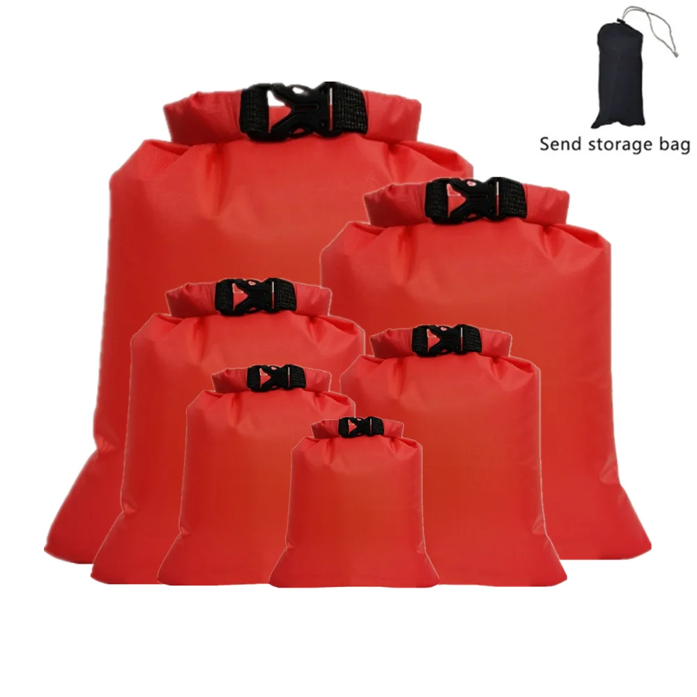 6-Piece Waterproof Bag Waterproof Storage Bag Outdoor Multi-Function Lightweight River-Tracking Rafting Finishing Bag Drying Bag