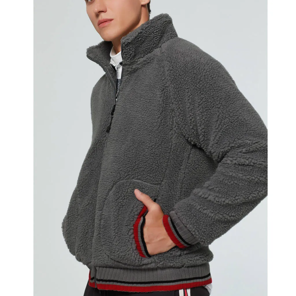 Новинка мужской осенне зимний плюшевый цвет с круглым вырезом|Мужские куртки| |