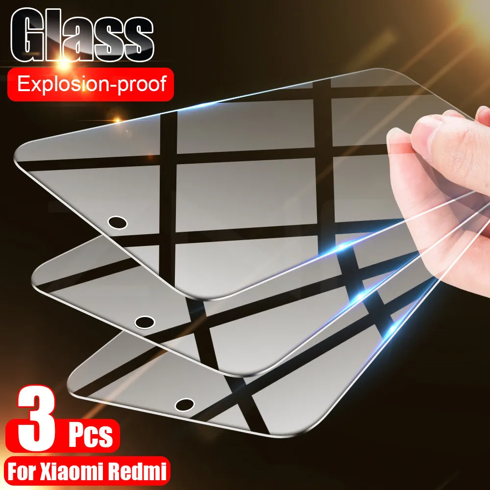 

3PCS Full Cover Tempered Glass For Xiaomi Redmi Note 9 8 10 Pro 7 5 6 K20 Pro 8T Screen Protector For Redmi 8A 8 7 7A 9 9A Glass