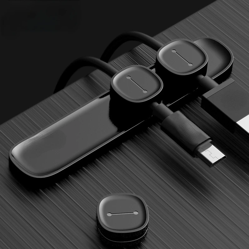 

1pc Cable Organizer Magnetic Cable Management USB Cables Holder Silicione Flexible Desktop Clips for Mouse Wire Organizer