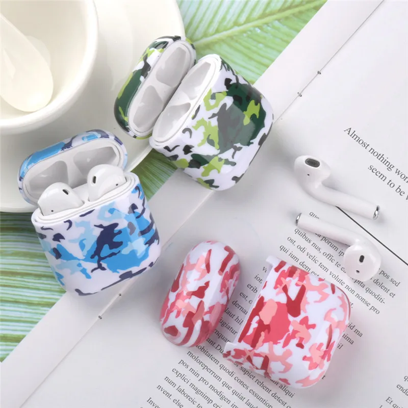 OTTWN Новый чехол для AirPods PC Камуфляжный узор airpods1 2 Чехол наушников Защитный Модный