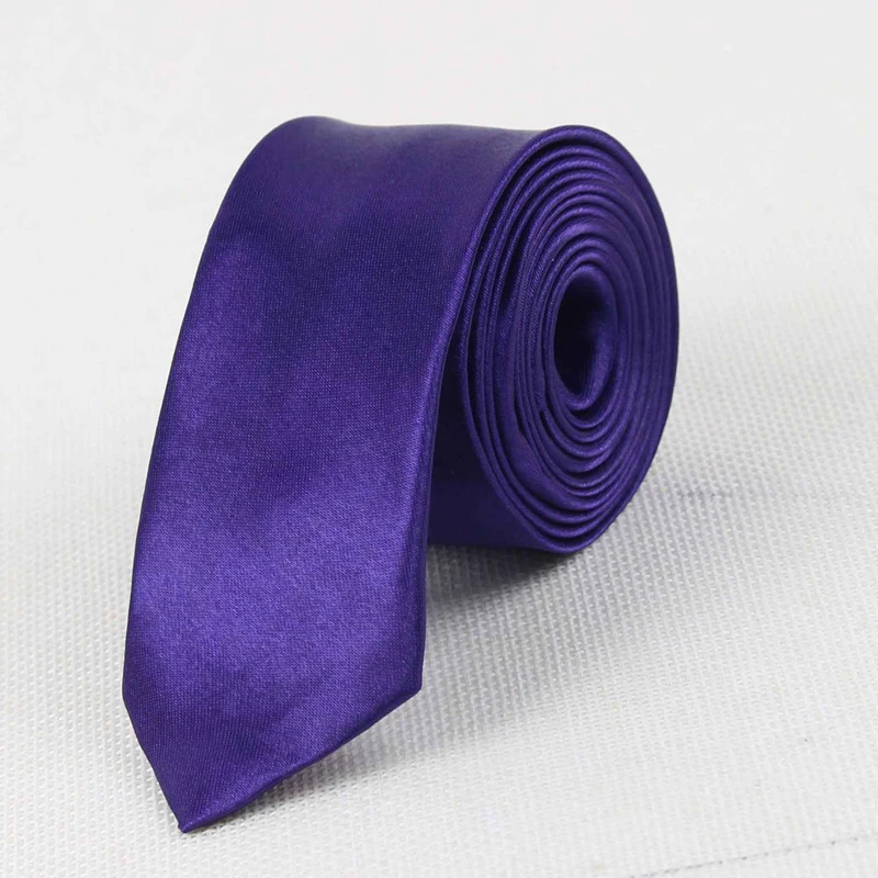 a31 Dark Purple Однотонный галстук, 5 см, тонкий мужской галстук, Повседневный, синий, черный, обтягивающий галстук, красный, черный, серый, галстук, свадебные галстуки, классические галстуки для жениха - Цвет: a31 Dark Purple