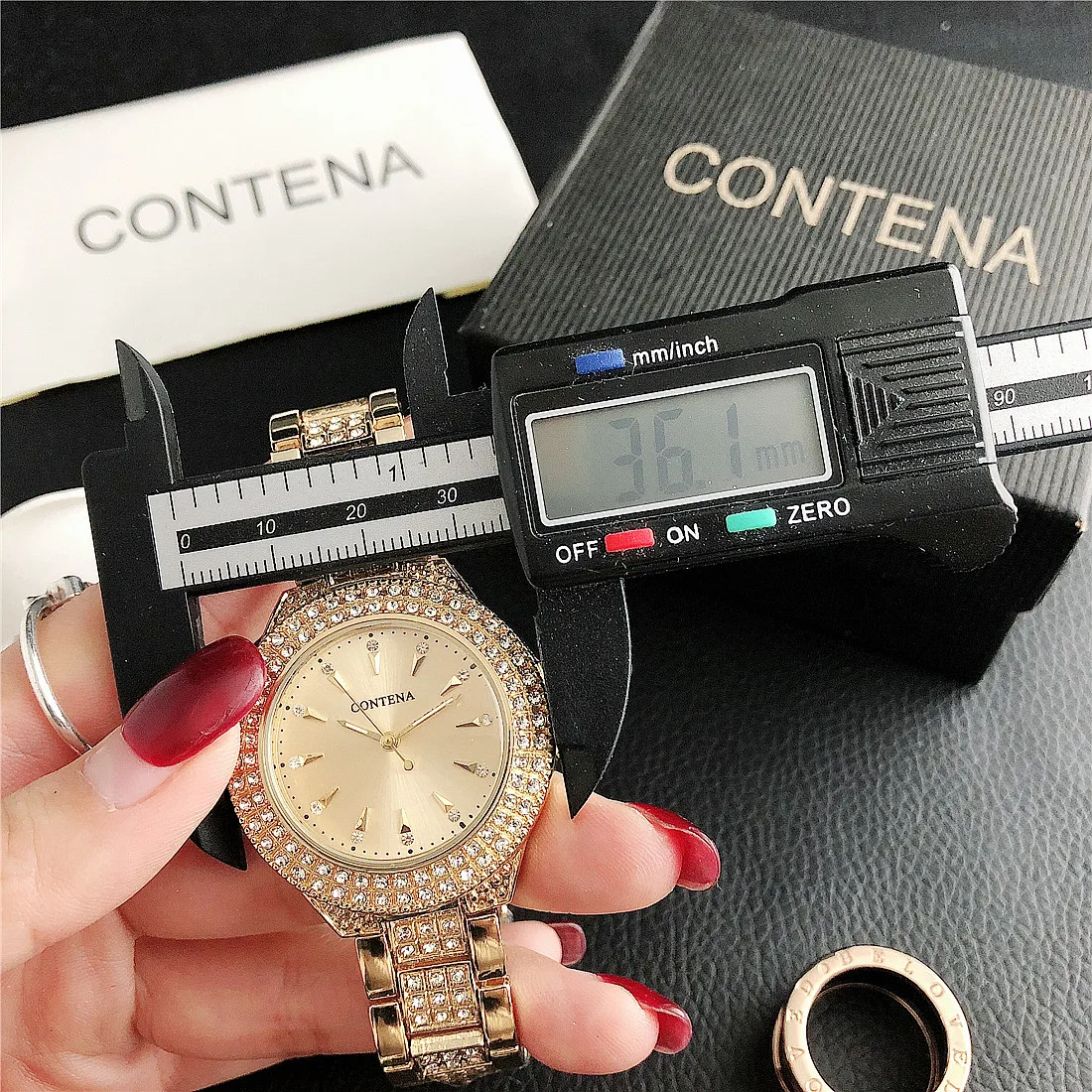 

Contena fashon brand women diamond watches quartz stainless steel wristwatches ladys clocks bracelet reloj women watches