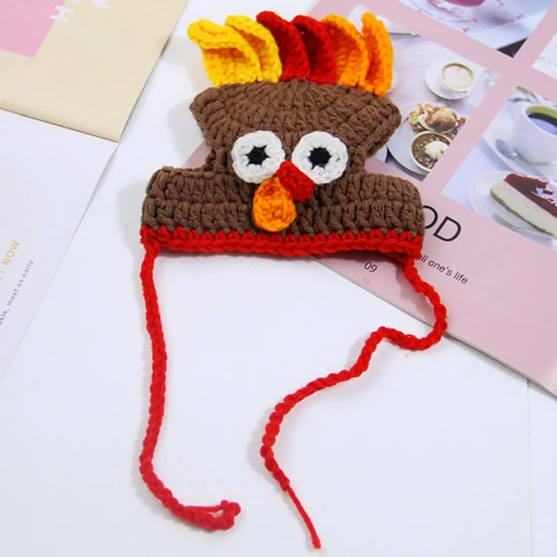 Шляпа Хэллоуин щенка Кошачьи собачьи день шляпки Ручной работы Косплей костюмы Вязаные милые крышки Аксессуары для собак Питомцы Поставки.