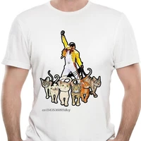 freddie mercury queen and cat lovers t shirt