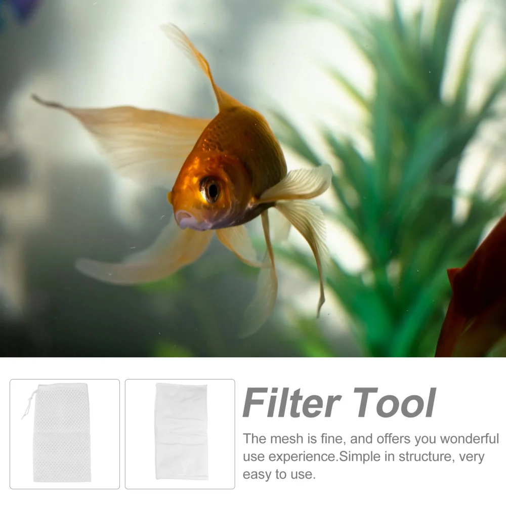 

2pcs Non-woven Fish Tank Filter Pouch Practical Aquarium Mesh Filter Bag
