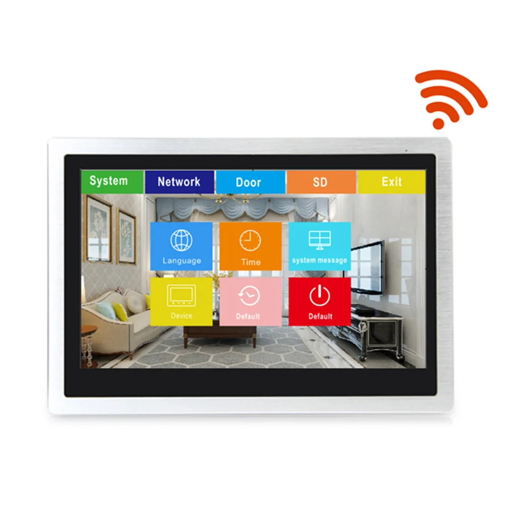 dragonsview wifi intercom video door phone doorbell ir 10 inch 2 monitors 2 cctv camera rfid unlock door access motion detection free global shipping