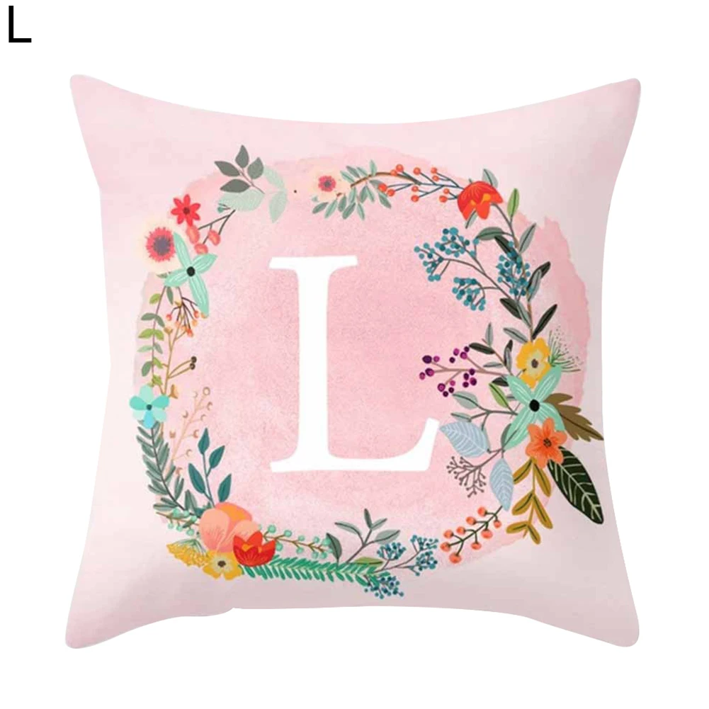 Чехол для дивана или кровати с розовыми буквами | Дом и сад