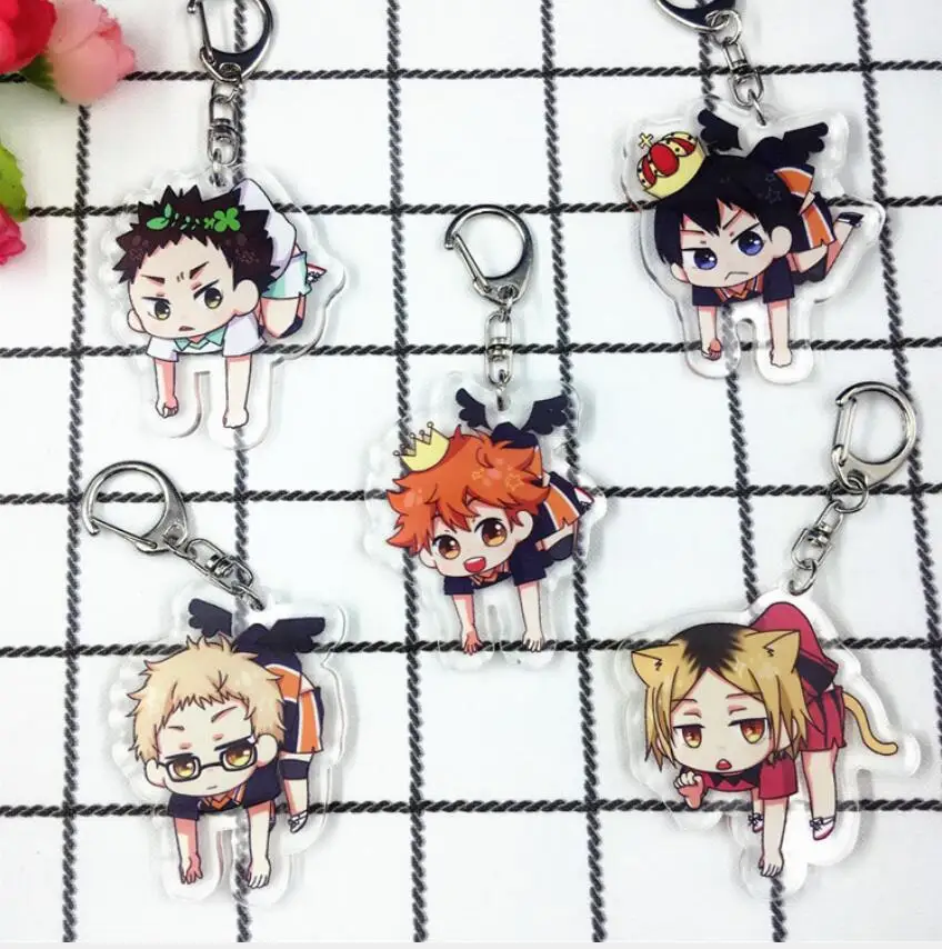 Брелок с рисунком в виде Аниме Haikyuu кагеяма Хината Kenma Kozume акрил Рисунок брелок