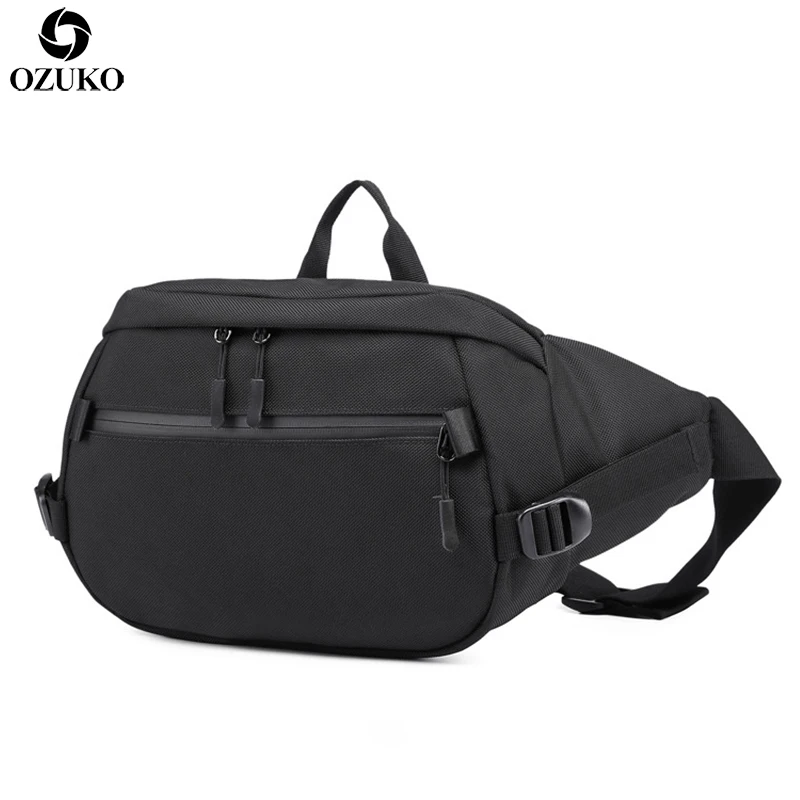 Поясная Сумка OZUKO модная многофункциональная Водонепроницаемая бананка через
