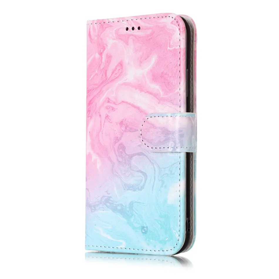 Pink Green Marble Чехол с отделением для карт и подставкой для iPhone X, XS, XR, 11 Pro, Max, 8, 7 Plus, 6, 6 S, 5, 5S, прекрасный мрамор, Azale, Бабочка, капа, флип, Fundas P01G - Цвет: Pink Green Marble
