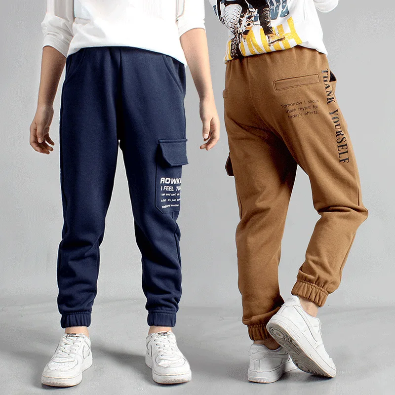 

2021 Kids Boys Sport Pants Autumn Children Letter Print Long Pant Fashion Big Kids Clothing Toddler Baby Trousers 4 8 12 14T