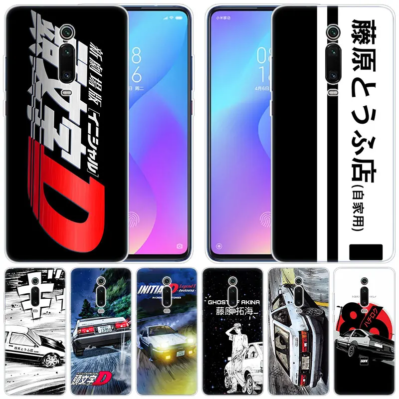Роскошный мягкий силиконовый чехол INITIAL D AE86 для Xiaomi Pocophone F1 Mi 9T Pro CC9 CC9E 9 9SE 8 A3 A2 Lite A1