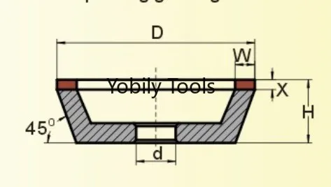 

Knife sharpener bowl resin diamond grinding wheel 100*20*5* hole 20 grinding for tungsten steel