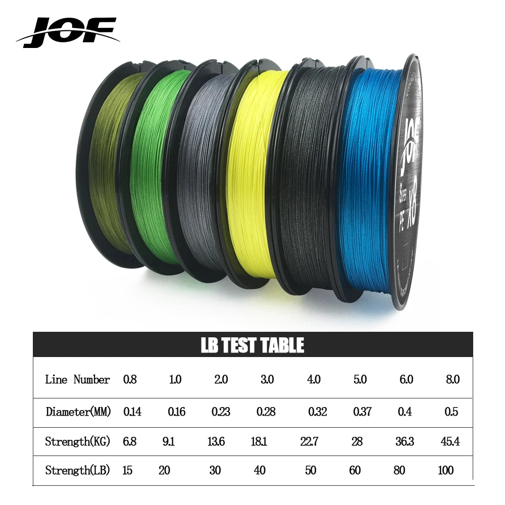 JOF X8 150 м 300 500 плетеная рыболовная леска 8 нитей многоцветная мультифиламентная
