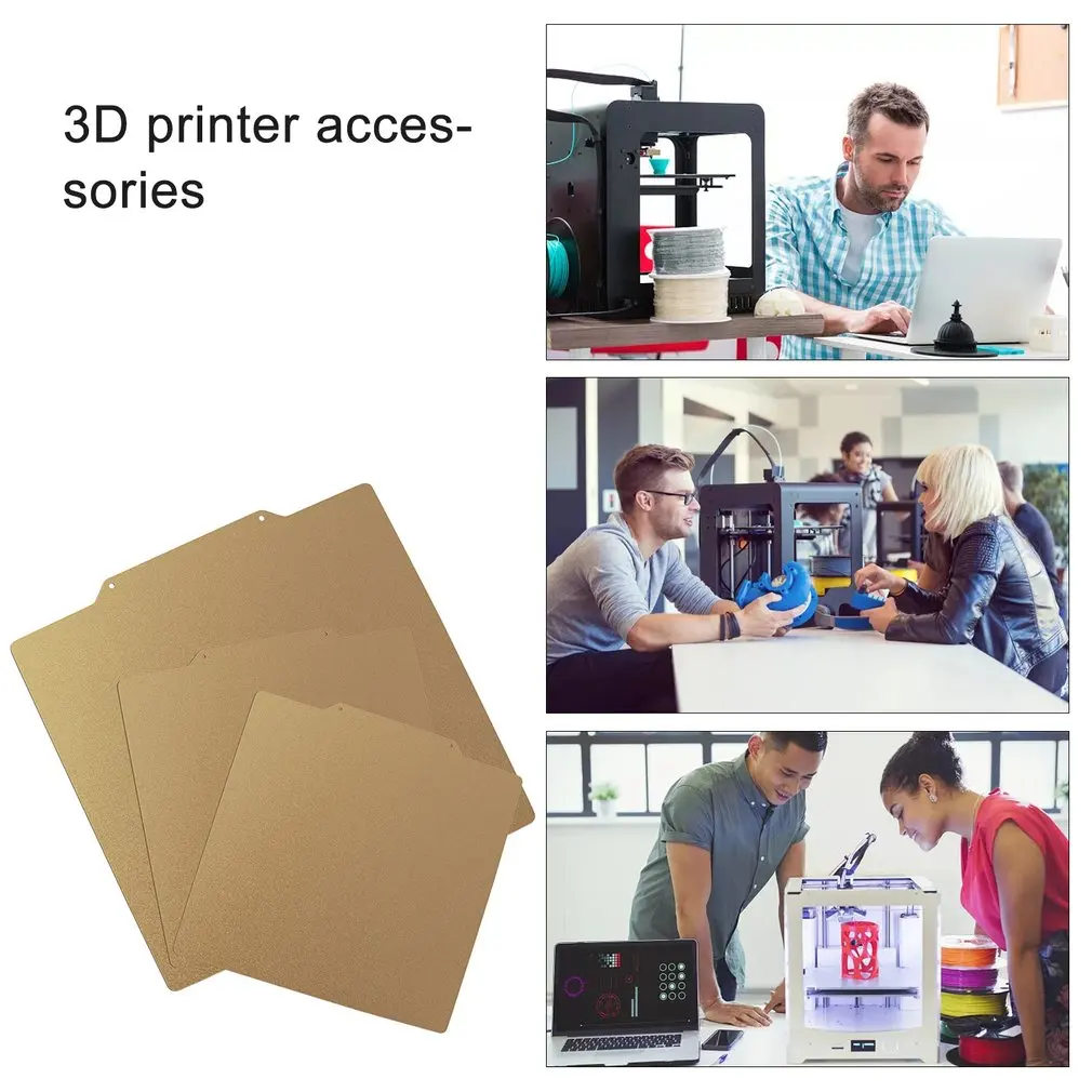 3D Printer Parts New Double-sided Textured PEI Powder-coated Spring Steel Sheet Heat Bed For Prusa I3 Ender 3 Mk3 | Компьютеры и офис