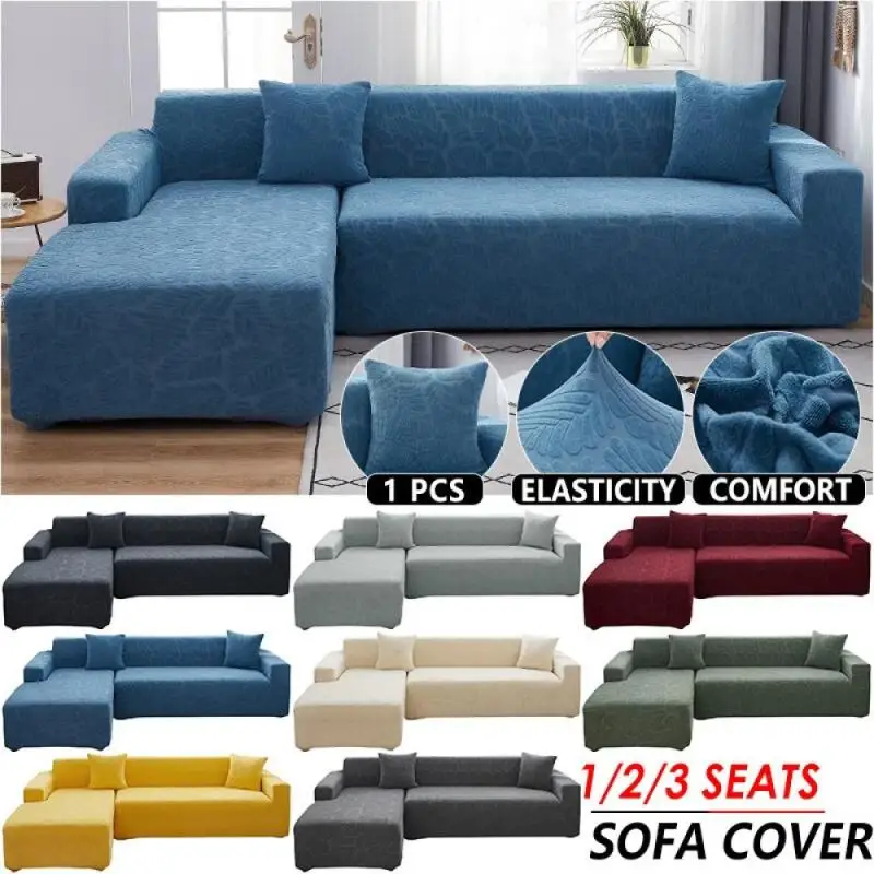 

Jacquard sofa cover for living room Elastic sofa cover Modern fully wrapped sofa cover L-shaped sofa need to buy 2 covers