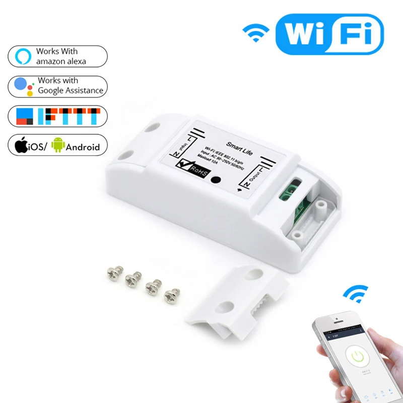 Фото Умный выключатель с дистанционным управлением Wi-Fi работает приложением eWelink tuya Умный выключатель с дистанционным управлением Wi-Fi работает приложением eWelink tuya