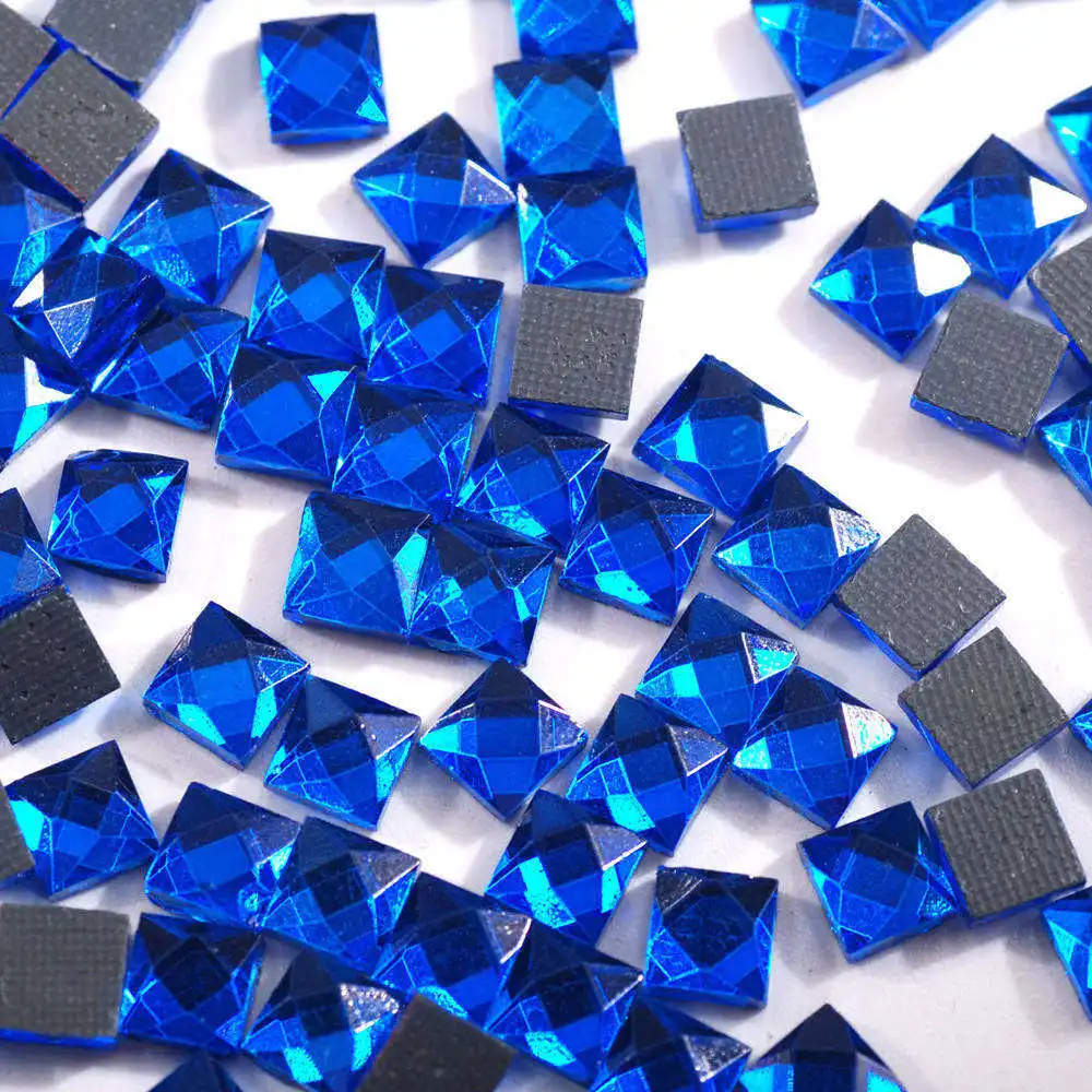sapphire 100 шт./лот, 5 мм, квадратная поверхность с заземлением, горячая фиксация, стеклянные кристаллы, стразы с плоской задней частью, железные свадебные платья, декоративные аксессуары - Цвет: sapphire