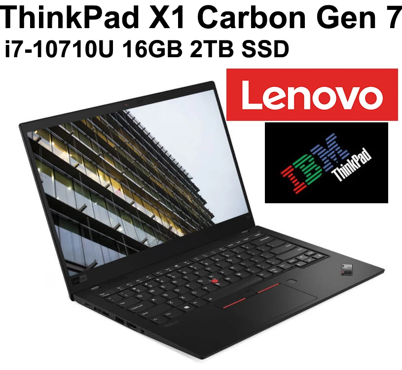 Ноутбук Lenovo Elite Business ноутбук ThinkPad X1 Carbon Gen 7 с 14 дюймовым экраном 4K ОЗУ 16 ГБ ПЗУ для i7
