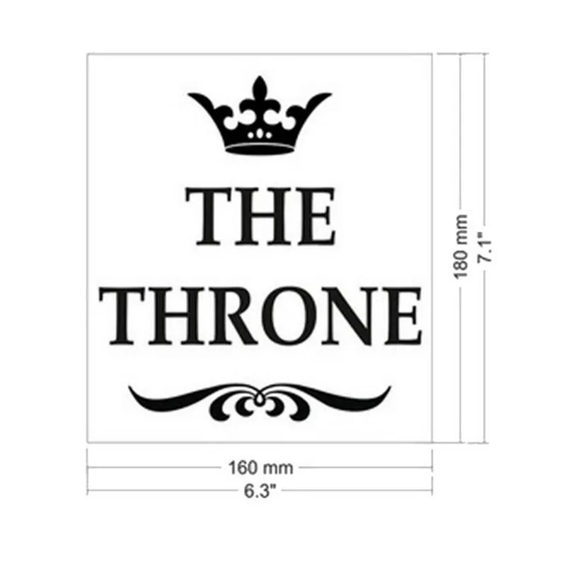 Забавный трон сиденье для унитаза диван стул настенные наклейки ванной комнаты