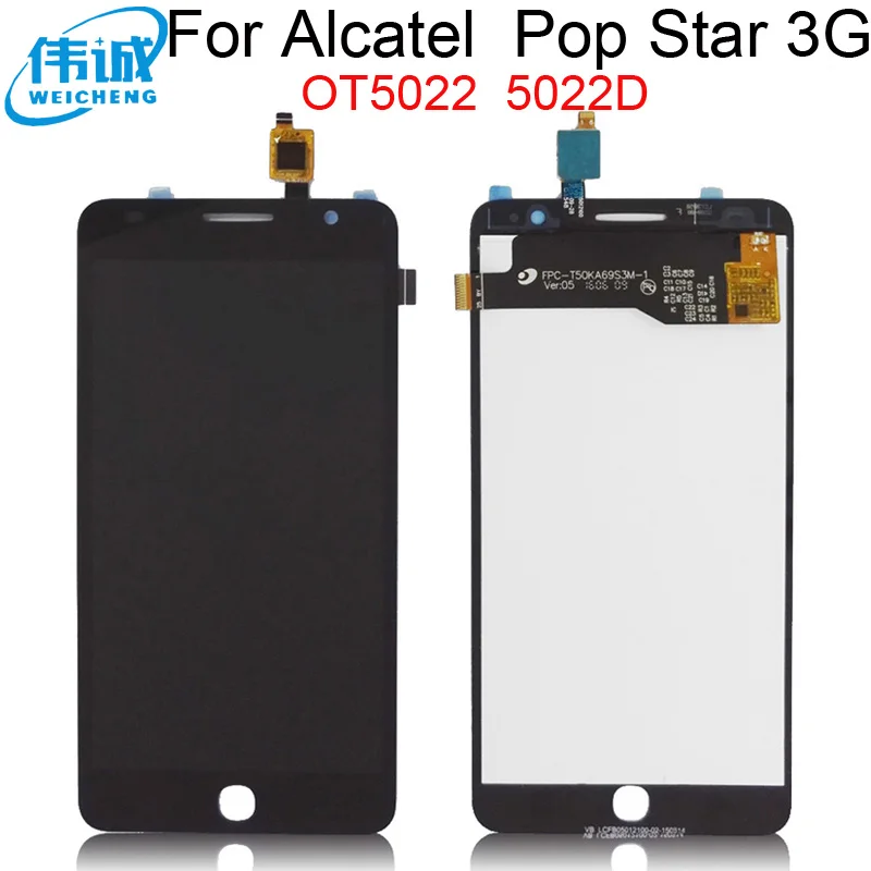 Сменный сенсорный ЖК-дисплей WEICHENG для Alcatel One Touch Pop Star 3G OT5022 OT 5022 5022X 5022D | Мобильные