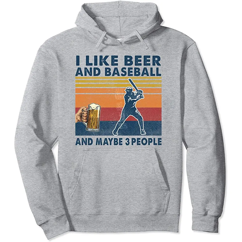 

Я люблю пиво и бейсбол и, возможно, 3 человека, винтажная мужская Толстовка