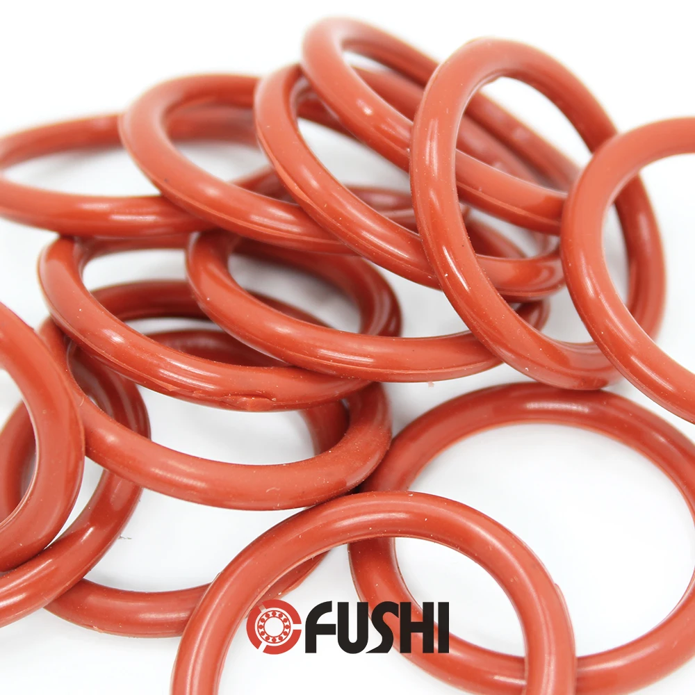 CS2mm Silicone O RING OD 5/5.5/6/6.5/7/7.5/8/8.5/9*2 mm 100PCS O-Ring VMQ Gasket seal Thickness 2mm ORing White Red Rubber