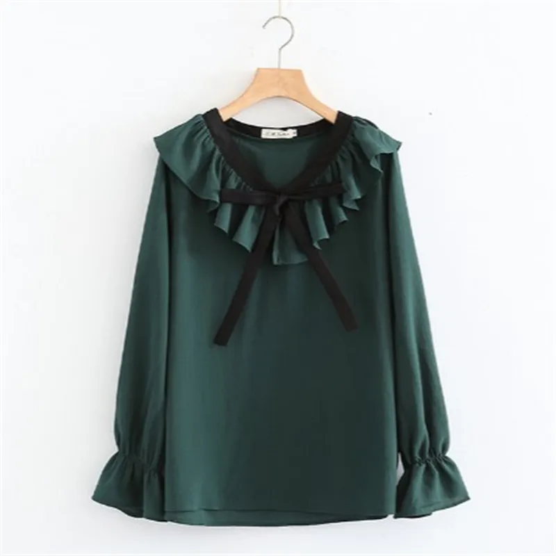 Рубашка женская винтажная черная с длинным рукавом большие размеры|office blouse|blouses