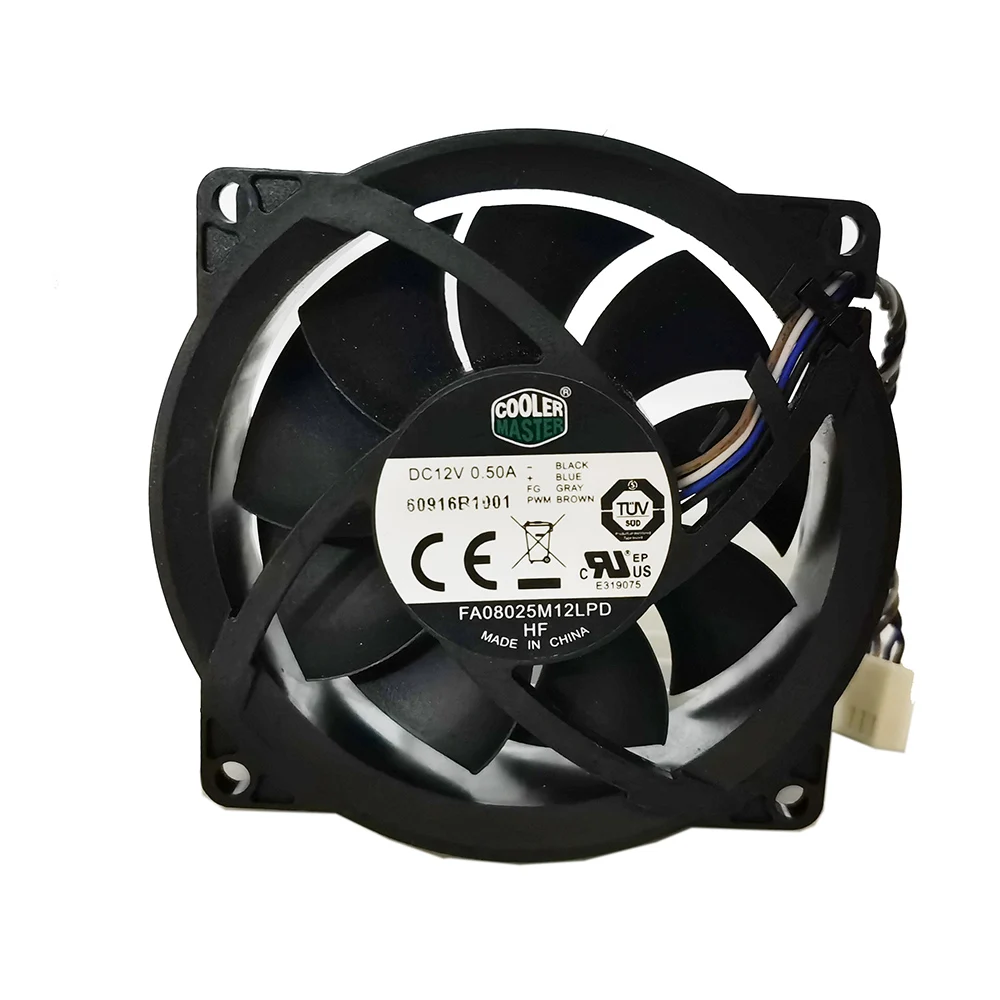 Новинка для CoolerMaster FA08025M12LPD 12V 0.50A 804057 001 аккумулятор большой емкости 80*80*25 мм