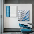 Современная конструкция Картина на холсте постеры и печать квадратный архитектурный декор Настенная картина для гостиной спальни коридора