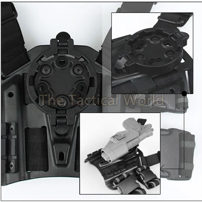 

Tactical Gun Holster Mount SERPA Quick Disconnect Kit QD Holster Platform Adapter 360 Degree Angles for CQC Holster