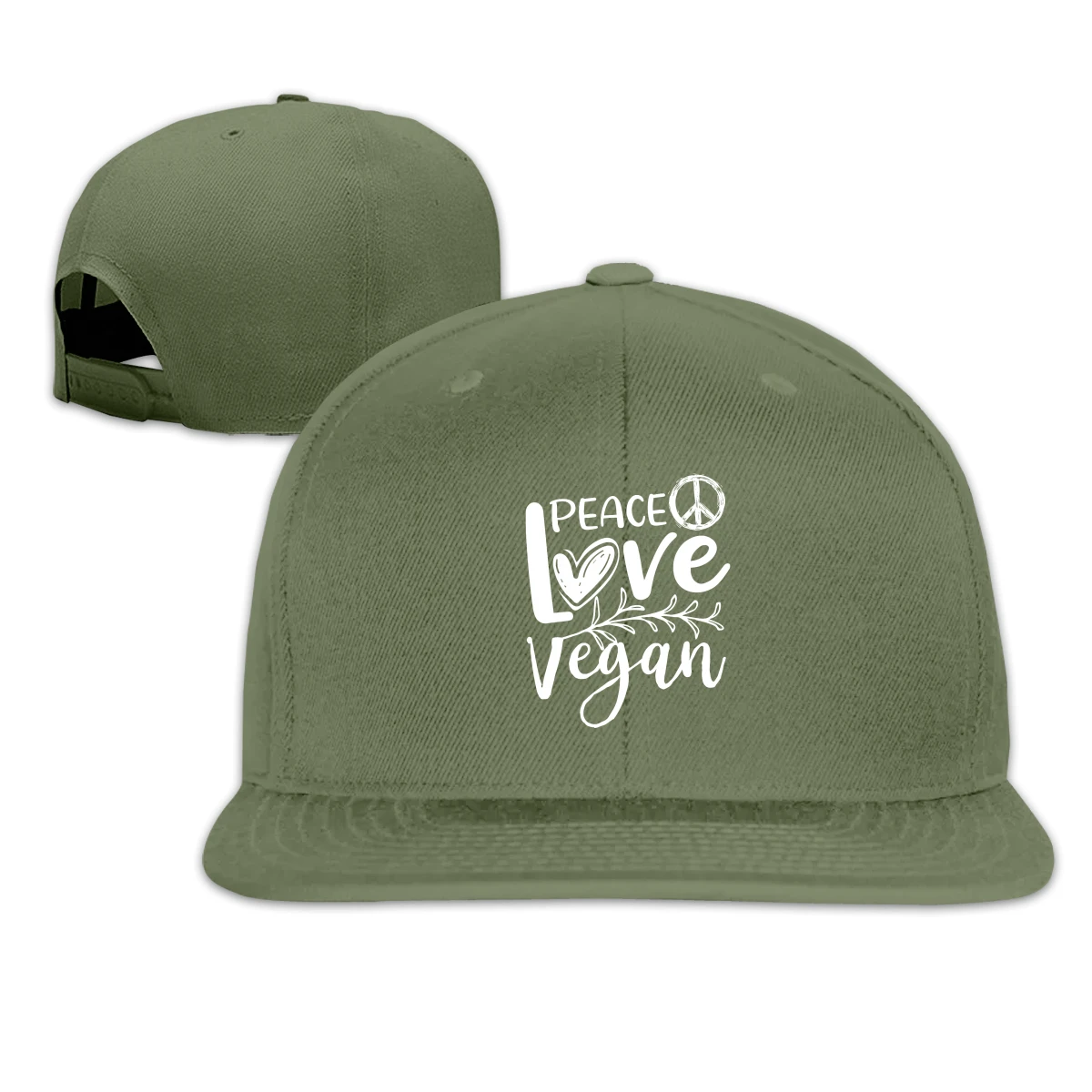 

Peace Love Vegan men women's Fashionable and breathable Dad Cap